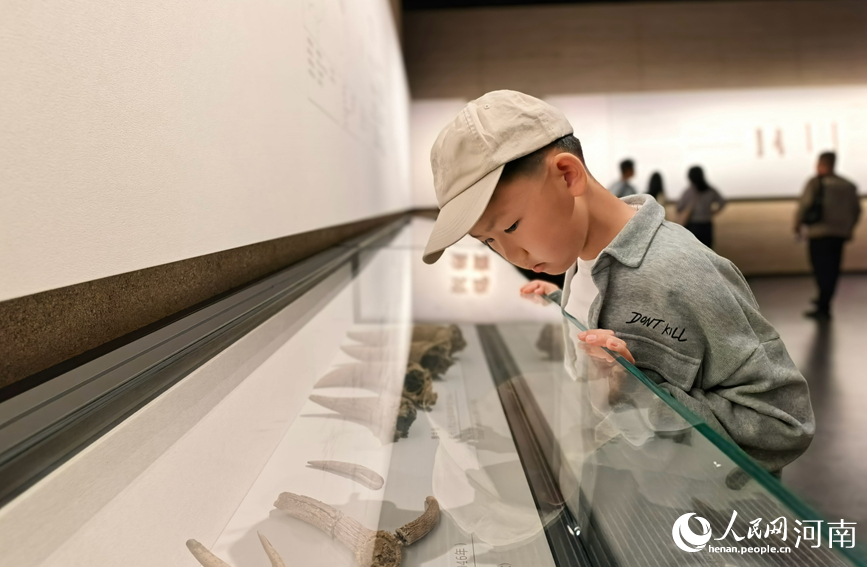 国庆假期,游客走进郑州商都遗址博物院,在历史与文物中感悟中华文脉。人民网记者 宋芳鑫摄